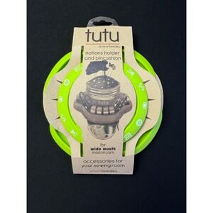 Smartneedle Tutu Notions Holder Pincushion Wide Mouth Mason Jar Sewing Caddy